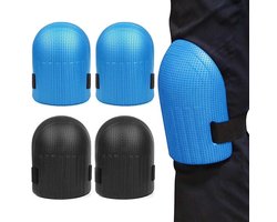 2 Paar Kniebeschermers Voor Tuinieren & Klussen - Knee Pads Bouw - Kniestukken - Comfortabele Kniepads Van EVA Schuim - Kniemat - Duurzaam & Lichtgewicht - Geschikt Voor Tuinieren, Huishoudelijke Klusjes, Bouwwerkzaamheden of Sport - Zwart, Blauw