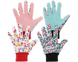 2 paar - Tuinhandschoenen - Tuinaccessoires - Werkhandschoenen - Antislip ontwerp - Dik en duurzaam - Lichtgewicht en draagbaar - Geschikt voor tuinonderhoud, vissen, tuinieren, wieden en planten - Rood - Groen