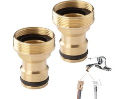 2-Pack 1 Inch Slangconnectoren met Mannelijke Draad, Snelle Koppeling voor Tuinslangen, Duurzame Couplers en Tuinaccessoires