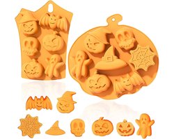 2-pack Halloween pompoen siliconen bakvorm, pompoen siliconen vorm, Halloween chocolade snoep siliconen vorm, kan snoep maken, taart
