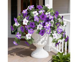 2-pack – kunstbloemen voor buiten – kunstbloemen – UV-bestendige zijden bloemen – Ideaal voor bloempotten, vensterbanken, balkons, terrassen en veranda's