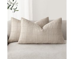 2-Pack Linnen Decoratieve Kussenslopen voor Moderne Huizen