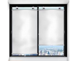 2-pack rolgordijnen verduisterend - zuignappen - telescopisch draagbaar zonnescherm rolgordijn - zilver - 40*125cm