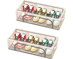 2-pack schoenenorganizer, opbergbakken, hoedenorganizer, opbergbakken onder het bed, opvouwbaar, stapelbare opbergcontainers voor het opbergen van schoenen, kleding en dagelijkse benodigdheden