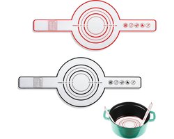 2-pack - Siliconen bakmat - Oven, brood, antiaanbakmat - met 8,3 inch lange handgreep - Hittebestendige herbruikbare siliconen bakvormen (zwart/rood)