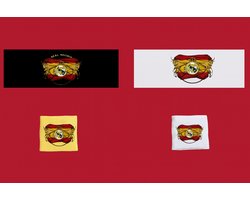 2-Pack Spanje Sporthanddoeken - Wit & Zwart – Hala Madrid Handdoeken & Zweetbanden – Real Madris Kerst Polsbanden Portemonnee