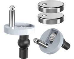 2 Pack Toilet Seat Scharnieren Bevestigingen, Toiletbril Bevestigingen, Quick Release Toilet Seat Bevestigingen, Universele Toiletbril Scharnieren voor WC Toilet Blinde Gaten