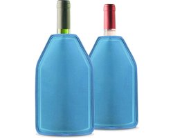 2 Pack Wijngel Cooler Mouwen - Langdurig Koelend Effect - Perfect voor het koelen van wijn, Champagne, Drink flessen - Ideaal voor picknicks, Beach Pool BBQ partijen, buiten.