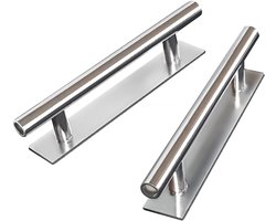 2-pack - Zelfklevende duw-trekhulp - Verborgen kunststof handgreep - Ponsvrije kastlade/deur/raamkast universeel - Dubbelzijdig klevende meubelgreep