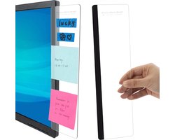 2 Pcs Bureau-accessoires – Monitor Memo Board – Computer Berichtbord – Kantoor Benodigdheden voor Vrouwen en Mannen – Computer Zelfklevende Notitiehouder – Eenvoudige Stijl