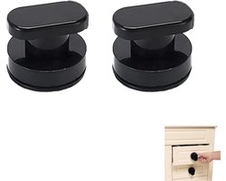 2 PCS Deurhendel Zonder Boren - Lade Kast Hendel Zuignap - Meubel Hendel Zuignap voor Glazen Deuren - Badkamers - Balkon Deuren
