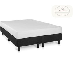 2 Persoons Boxspring Studio Luxe pocketvering HR matras Zwart Meubelstof 120x200