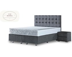 2 Persoons Opberg Boxspring Avec Antraciet 160x200