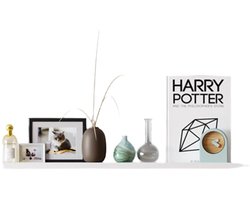 2 set wandplank - zwevende plank - hoogglanzende rekken - stijlvol woningdecor - 80 cm x 10 cm x 5/2 cm