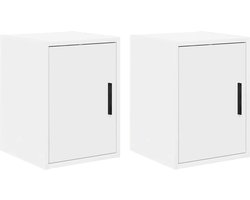 2 st GarageWandkast | Hangkast | Muurkast | Opbergkasten spaanplaat wit