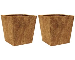 2 st Plantenbak | Bloembak | Bloempotken 40x40x40 cm weervast staal