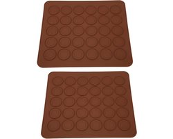- 2 Stks 30 Gaten Siliconen Bakken Mat Niet Stick Oven Bakken Sheet- Mallen Keuken Bakken Tool Accessoire Voor Macaron Cupcake Dessert