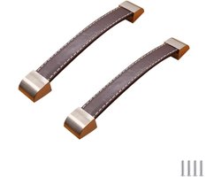 2 Stks Lederen Handgrepen voor Kasten Meubels Keuken Trekt Deur Garderobe Kast Handgrepen Vintage Zachte Pu Lederen Deurgrepen voor Kast Lade Trekknoppen 160mm