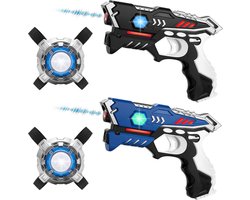 2 stoere laserguns + 2 lasergame vesten - KidsTag laserguns met unieke Vest Only optie!