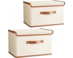 2 stuk kastdoos, 38 l, opvouwbare opbergdozen, opbergdozen voor dekbedden, verhuiskisten, opvouwbare tassen voor kleding, dekens, beddengoed