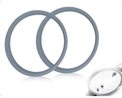 2 stuks 22 cm snelkookpan reserveonderdeel afdichtingsring, 22 cm siliconen afdichting, compatibel met WMF snelkookpan 6068559990 6068559997, compatibel met Silit Pot 3 L 4,5 L 6,5 L 8,5 l