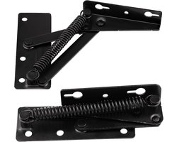 2 Stuks 80 Graden Hefscharnieren voor Bank en Stoelen - Zware Opvouwbare Meubelsteun