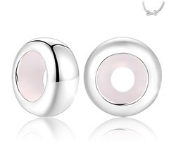 2 stuks afstandhouders, rubberen stopper, bedels van roestvrij staal met rubberen clipstoppers, bedelstopper, compatibel met bead charm Europese armbanden