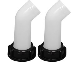 2 stuks afvoertuit met moer IBC 1000L watertank sproeiklep connector verlengslang sproeikop adapter IBC watertank kraantuit voor IBC tank kraan connector 2 inch