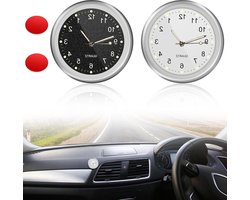 2 stuks auto mini-horloge klok motorfiets stick on dashboard kwartsklok analoog autoklok auto klok mini voertuig dashboard klok auto luchtventilatieclip klok mini kwarts autoklok voor auto wit - content nodig .