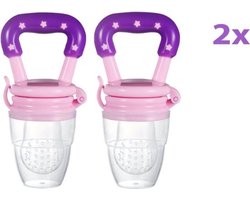 2 Stuks Baby Fruitspeen Siliconen - Speen - Kinderen - Roze – Baby Fruitspeen Set – Roze Siliconen – Veilige Voeding voor Baby's – Gemakkelijk te Reinigen – Vers Fruit – Set van 2 – Baby Speen – Kindvriendelijk