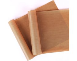 2-Stuks bakmatten - Multifunctionele ovenmatten - Vetvrij keukenpapier - Geschikt voor het bakken van keukenaccessoires - Geschikt voor elektrische ovens en gasovens - Bakplaten voor keukenovens - Goudkleurig - 38,5 x 3,85 cm