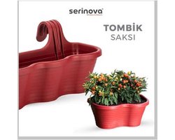 2 Stuks balkonbak rood bloempot hanger hang-over plantenbak kruidentuin 6.5L