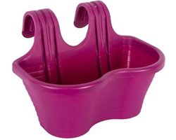 2 Stuks balkonbak roos bloempot fushia plantenbak kruidentuin 6.5L rechthoekige met haken