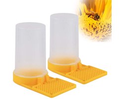 2-stuks bijendrinker - Bijenkorf bijenhouder drinker - Bijenkorf ingangsvoeder - Bijenhouder vlinderbad - Bijen drinkstation - Bijenhouder gereedschap - Geschikt voor lente of zomer nestelen, bijenhouden, bijenvoeder - Geel