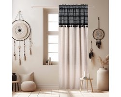 2 stuks - Bohemian gordijnen – Bohemian - woonstijl - Bohemian interieur - Boho - Met plooiband - tunnel -Boho gordijnen