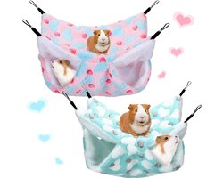 2 Stuks Cavia Hangmat - Muntgroen - Hangende Slaapmat - Kooiaccessoires - Geschikt voor Kleine Huisdieren en Vogels