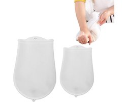 2 stuks - Deegkneder - Siliconen Kneedzak - Kneedzak - Brood deegzak - Deeg Menger - Kneder - Mengzak deeg - Herbruikbaar - Deegmat - Deegzak - Meel Mixer - Keukengereedschap - Dough Kneader - Voor brood, gebak en pizza - 2 maten - Wit