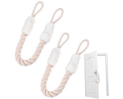 2 stuks - Deurdraad voor het doorkomen van tandjes bij huisdieren - wit - 6*4*4cm - Deurdraad voor deurstop - Antibotsings- en antikneldeurgreep - Deurstopkoord - Antibotsingsdeurstop - Vingerbescherming
