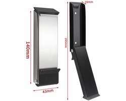 2 stuks deurstoppers, geen boren nodig om de deur open te houden, eenvoudige pedaal-kickdown deurhouder, onderkant deur zwart