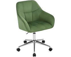 2 Stuks Eetkamerstoelen - Gestoffeerde Keukenstoelen met Rugleuning en Armleuningen - Metalen Poten - Voor Woonkamer, Kantoor of Kaptafel