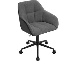 2 Stuks Eetkamerstoelen - Gestoffeerde Keukenstoelen met Rugleuning en Armleuningen - Metalen Poten - Voor Woonkamer, Kantoor of Kaptafel