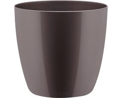 2 stuks - elho - Bloempot Brussels diamond rond 18 cm oyster pearl