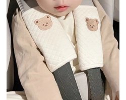2 Stuks - Gordelbeschermers Baby Kind - Gordelhoezen - Maxi Cosi - Beer