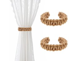 2 Stuks- Gordijn embrasse- Gordijnklemmen -Gordijnbinder Touw-Verstelbare Binder Voor Gordijnen -handgeweven gordijnstrikken-Decoratieve Gordijn-Huisdecoratie-Gordijn Accessoires-voor Thuis, Kantoor, Hotel, Winkel Decoratieve