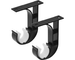 2 stuks - Gordijnroedehouder - Gordijnstangbeugels - gordijnroede beugel - plafondbeugels - gordijnroede houders - decoratieve staaf haken - gordijnroede haken - gordijnroede ophangen - voor 28 mm stang - raambeslag - bevestigingen voor gordijnroedes