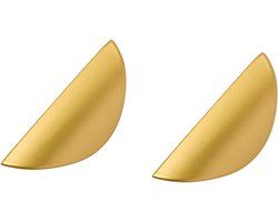 2 stuks gouden meubelhandgreep - Schuifdeur Raam Handgreep - Kast Lade Handgreep - voor Dressoirs, Kasten - gatafstand 32 mm - Meubelgrepen - incl schroeven - Bladvorm ladehandgreep