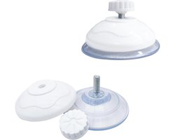 2 stuks grote zuignappen, ijzeren schroef, kat, raam, baars, zuignappen met beschermhoes voor katten, raam, hangmat, premium pvc, sterke zuignappen voor glazen muur, 8,5 cm