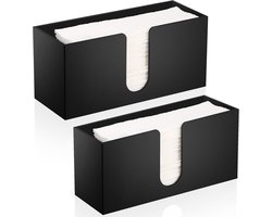 2 Stuks Handdoekdispenser voor Vouwbare Papieren Handdoeken - Tafelmodel Z-vouw C-vouw