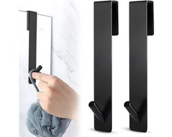2 stuks handdoekhouder douche glazen wand handdoekhouder douchewand, deurhaken om op te hangen, haken, douchewand, handdoekhouder, deur, deurhaak, zwart, douchehaak, badkamer handdoekhouder