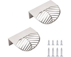 2 stuks - Handgreep - verlaat - zilver - vintage - lade - hardware - thuis - 60*23*42mm - zinklegering